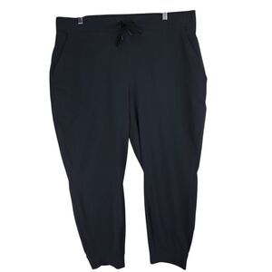 Eddie Bauer Women Athletic Cropped Pants Size XL Black Activewear Hiking Walking